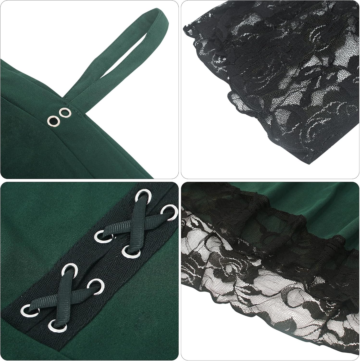 Panegy Women’s Gothic Steampunk Dress Lace Off Shoulder Renaissance Dress Party Cosplay