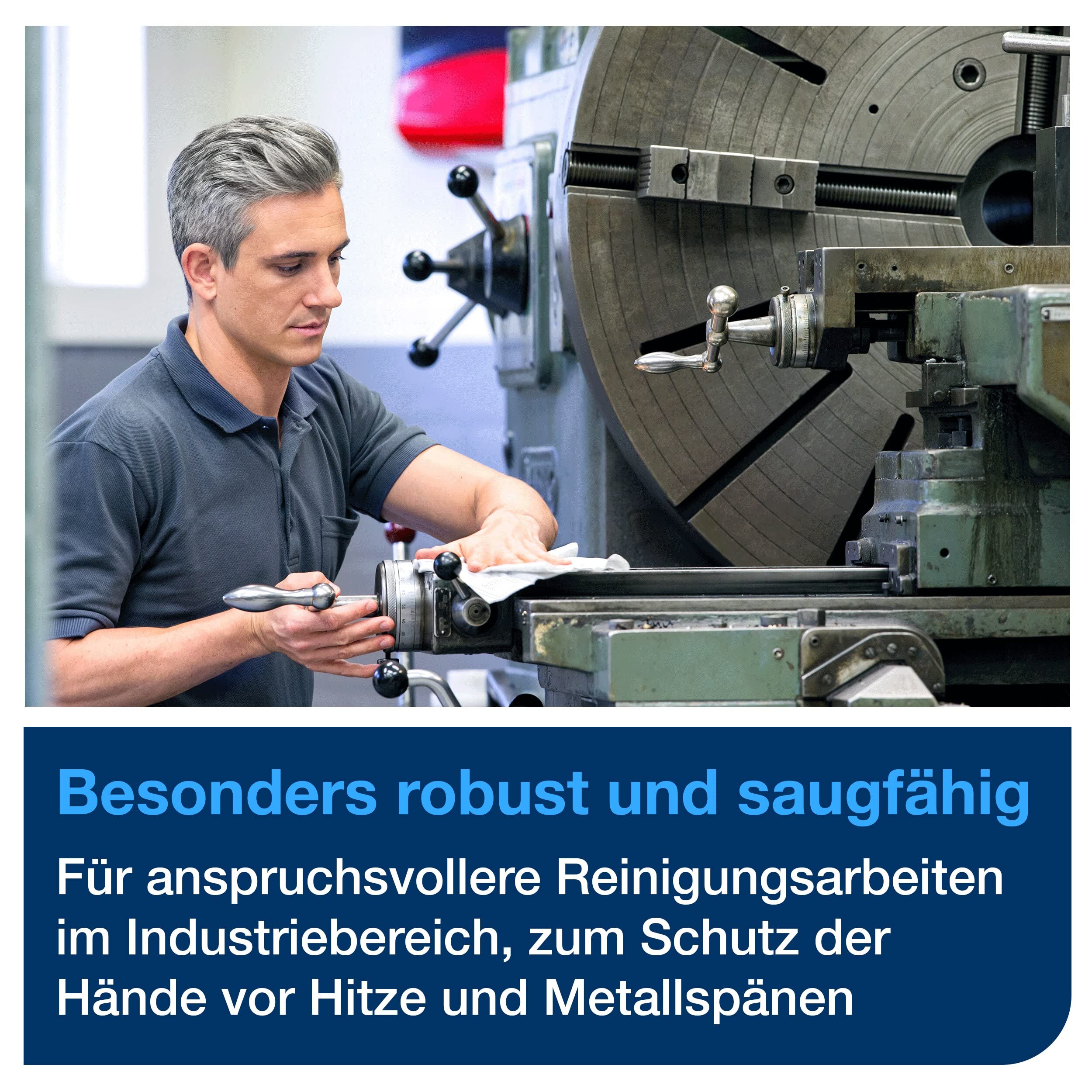 Tork Extra Starke Industrie Reinigungstücher Weiß W4, Mehrzweck, 4 × 60 Tücher, 570479