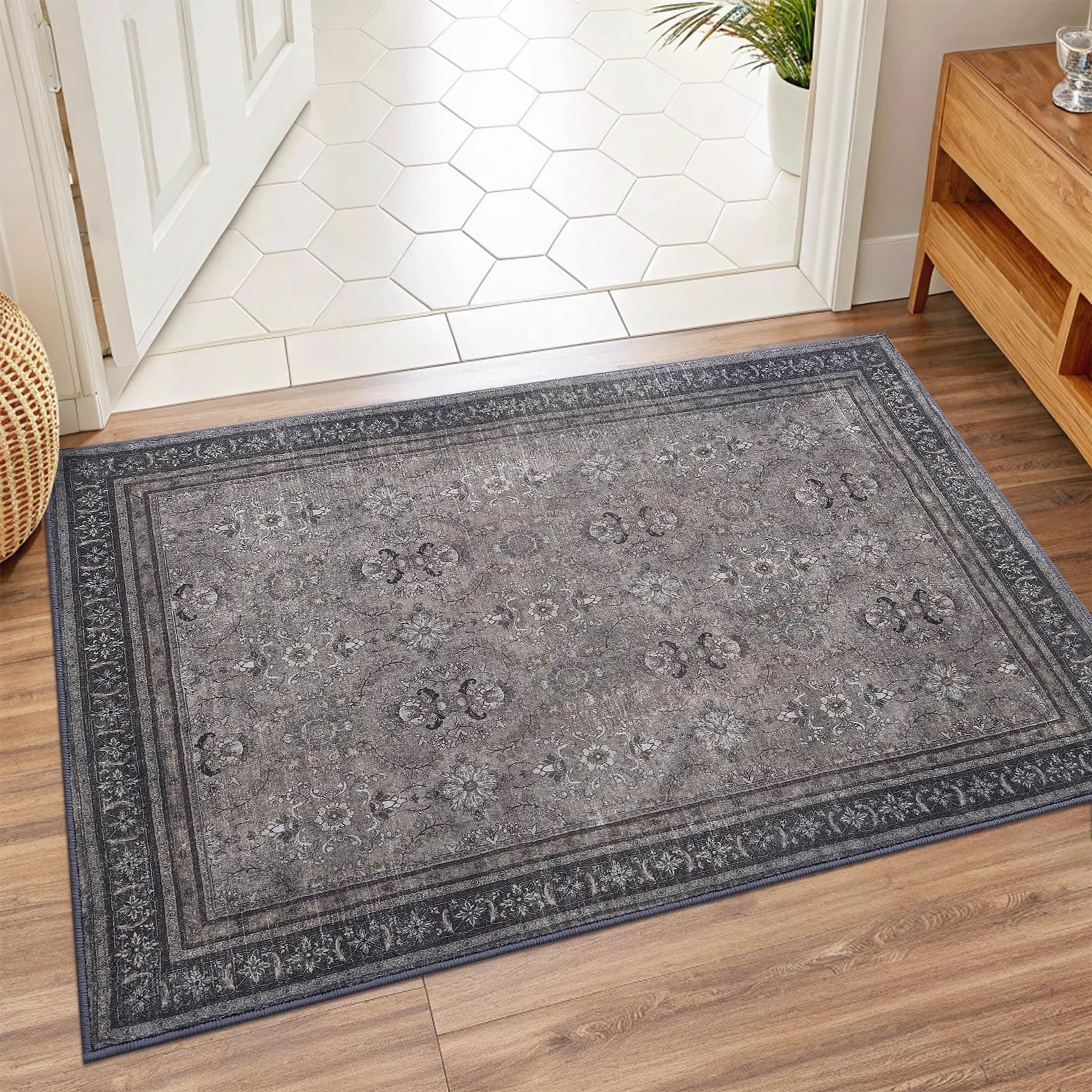 Vanmoos 2x3 Washable Area Rug – Soft, Non-Slip Entrance Rug, Durable Indoor Door mat, Floor Carpet for High-Traffic Areas, Entryway, Kitchen, and