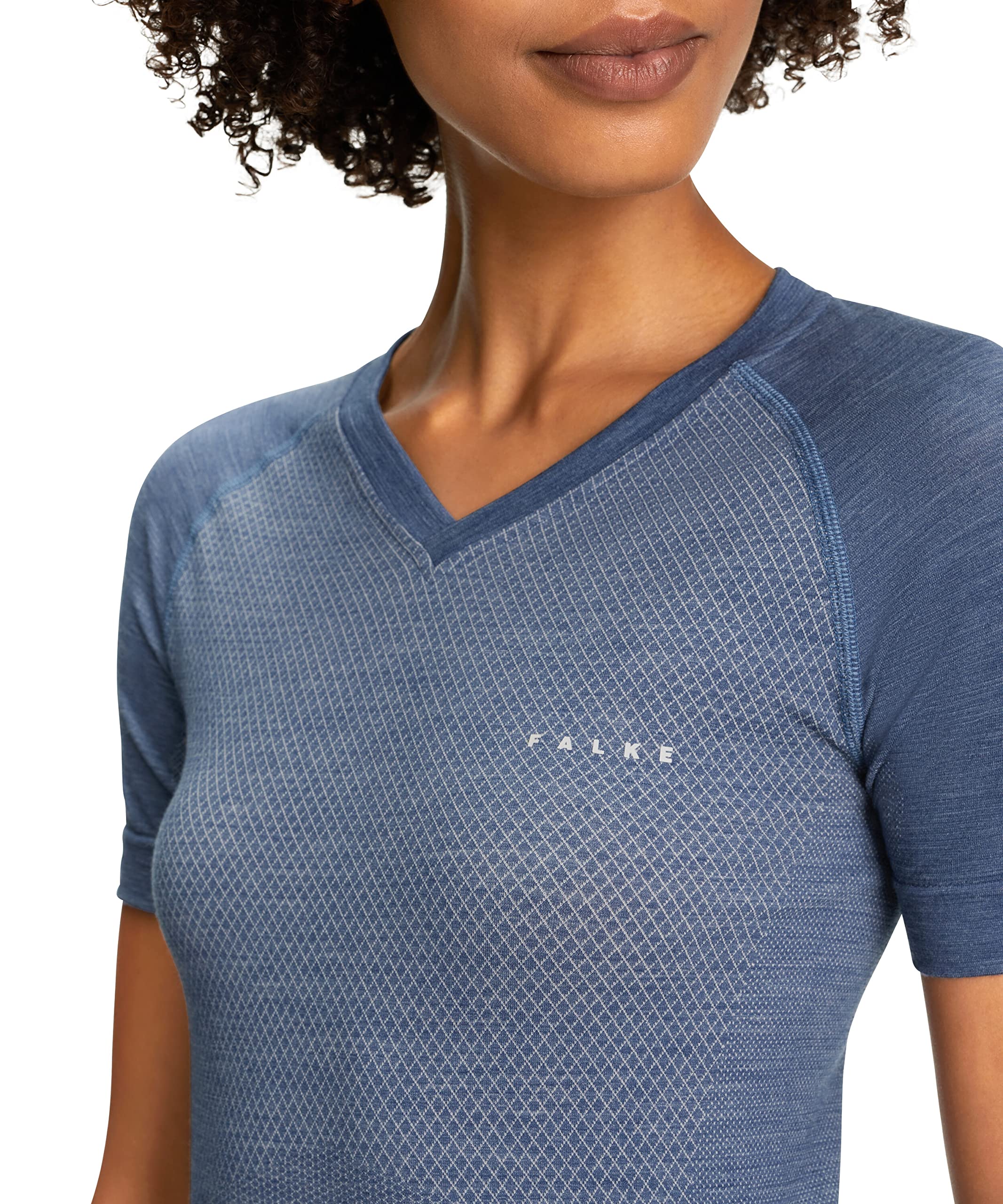 FALKE Damen Wool-Tech Light V Neck Funktionsshirt Kurzarmshirt Wäsche