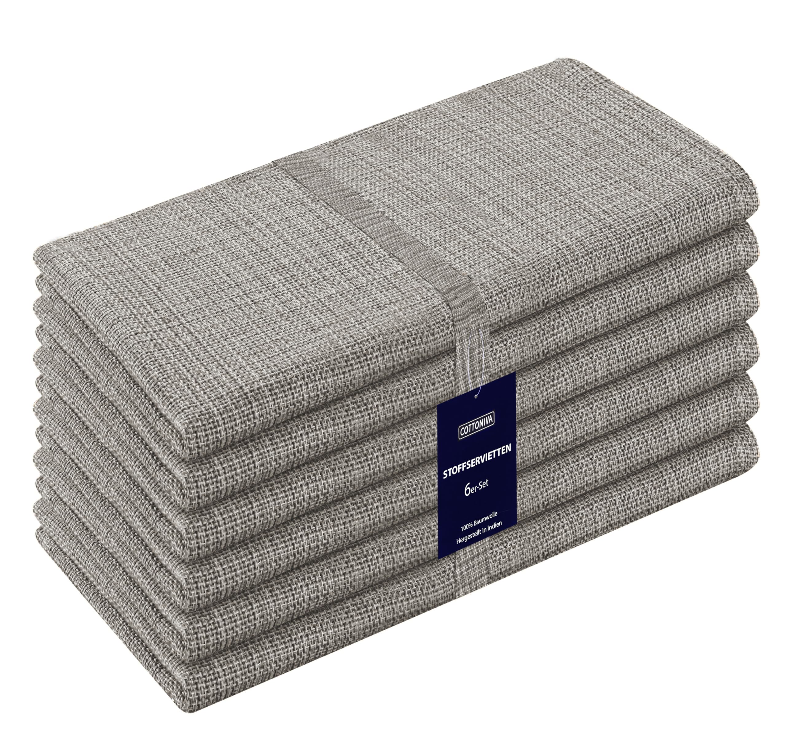 6 Tovaglioli Di Cotone 43x43 Cm - Qualità Alberghiera, Lavabili, Per Tavola Elegante - Foto 5