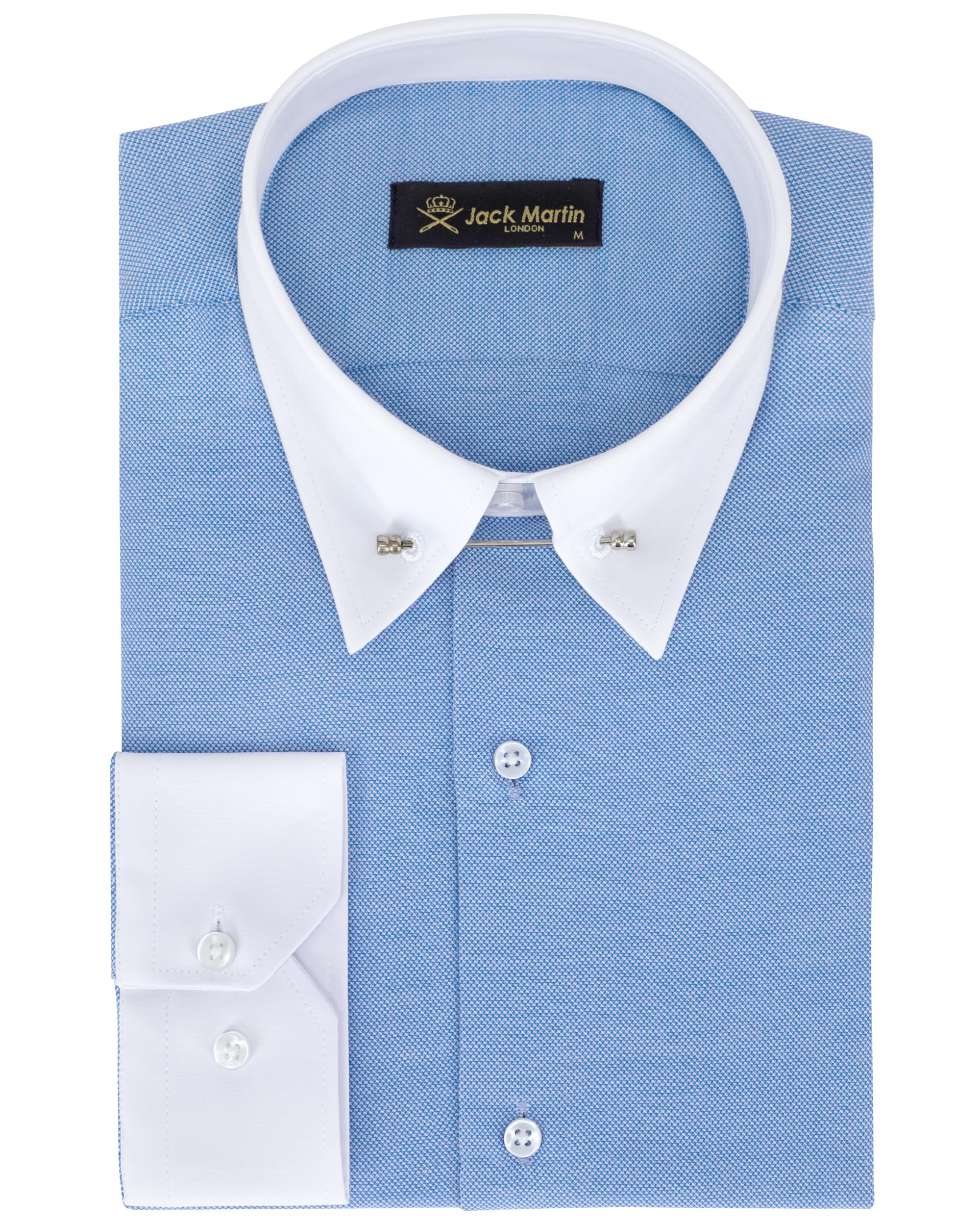 Pin Collar Long Sleeve Dress Shirts for Men | Mens Button Up Stylish Shirts