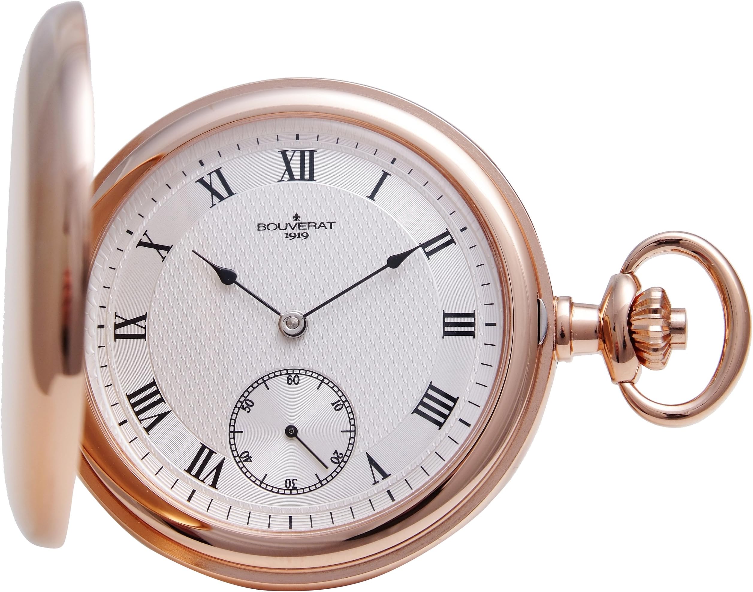 Bouverat Men's mechanical Pocket Watch with Silver Dial analogue Display BV822313