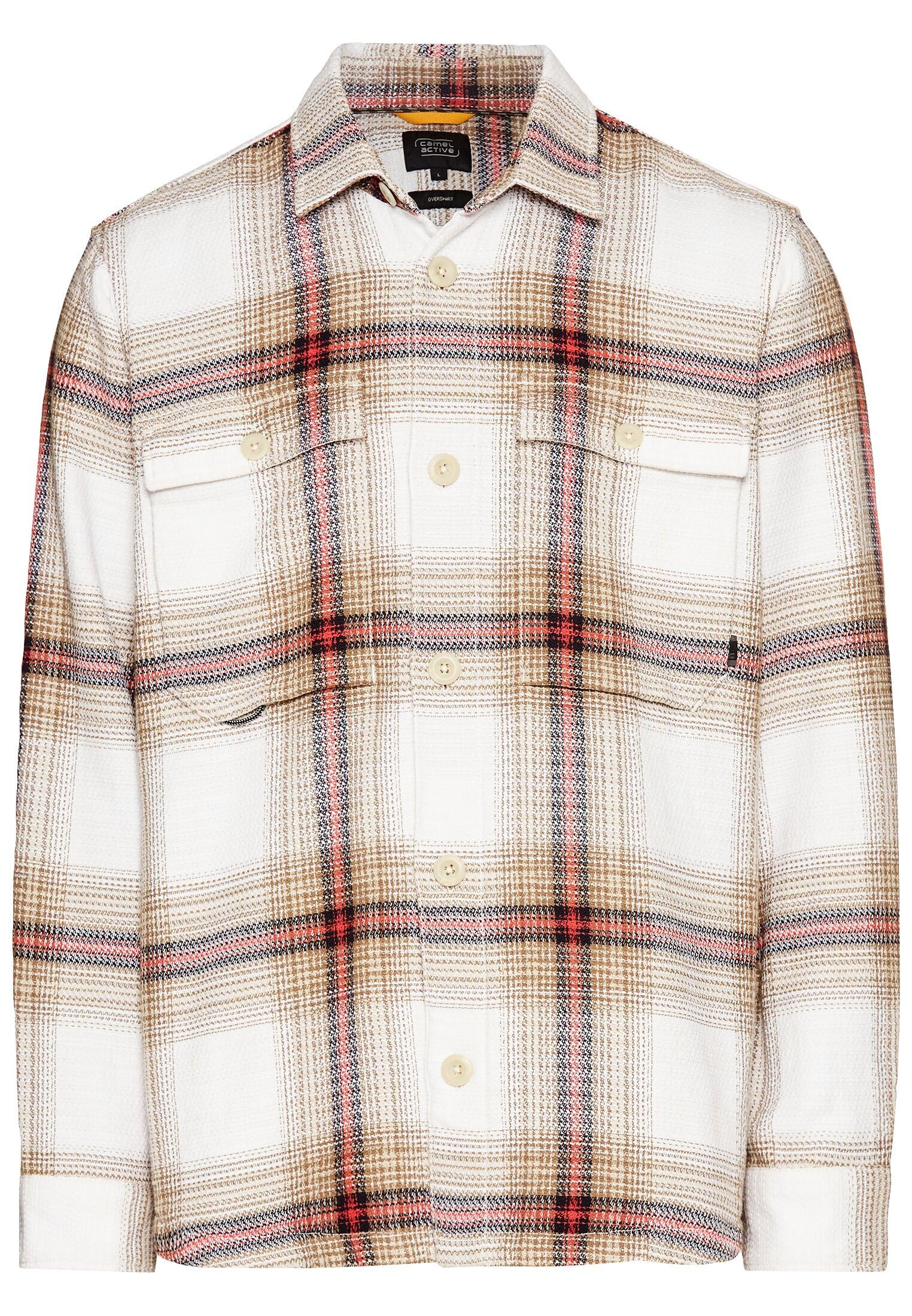 camel active Herren Overshirt mit seitlichen Eingrifftaschen