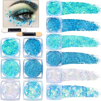 RODAKY Blue Body Glitter Iridescent Face Glitter Gel