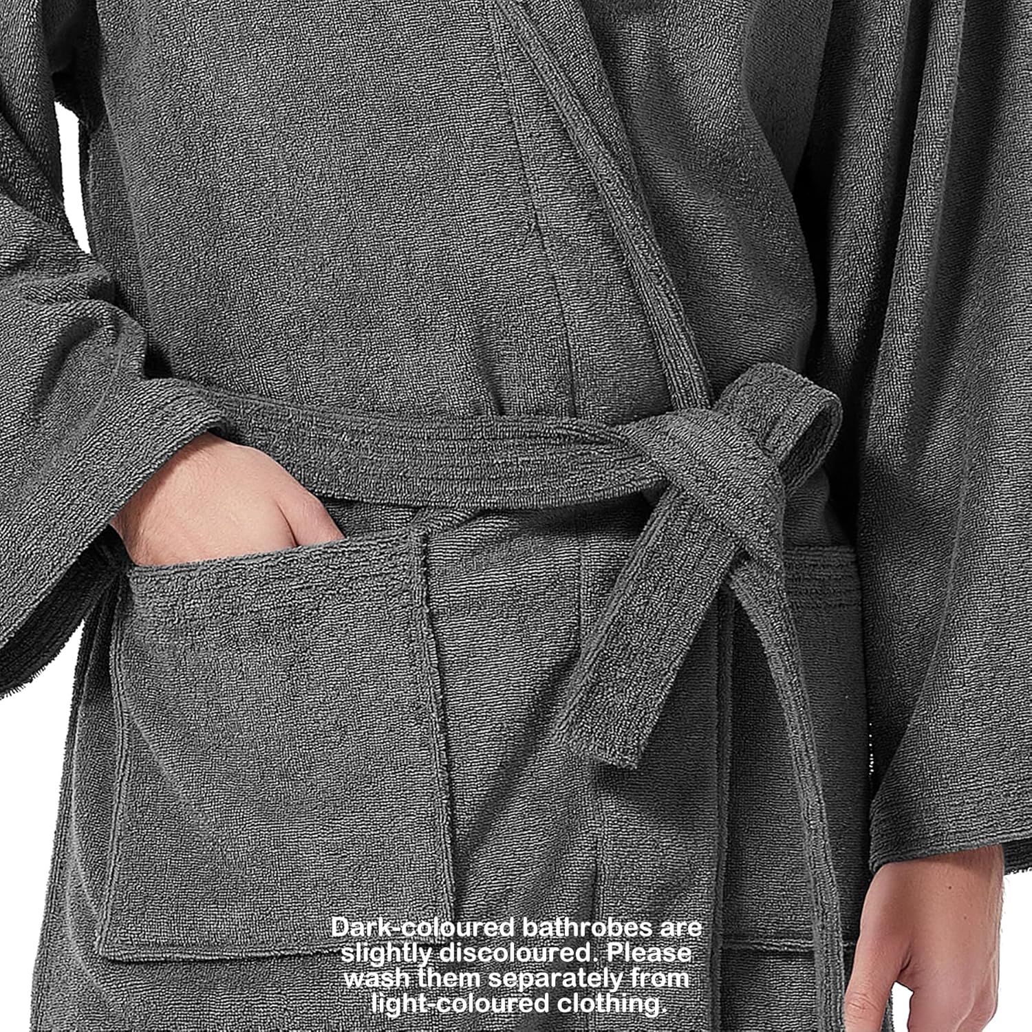 Men's Robe,Pure Cotton Robe for Men,Absorbent Bathrobe,Luxurious Terry Cloth Bathrobe with Shawl Collar - Image 2