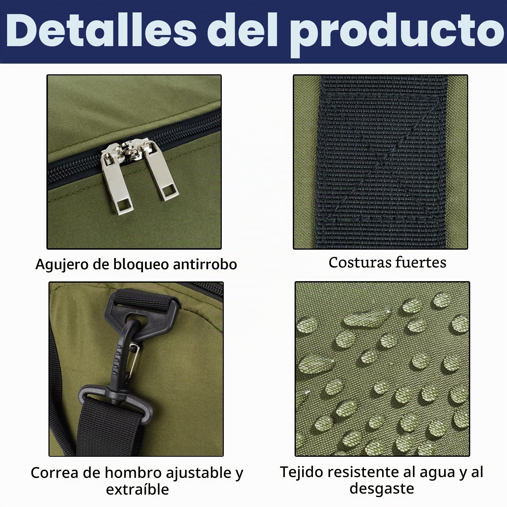 Arxus Bolsa de Lona Grande de 30L/50L/90L para Viajes, Deportes y Acampadas, con Correa para el Hombro