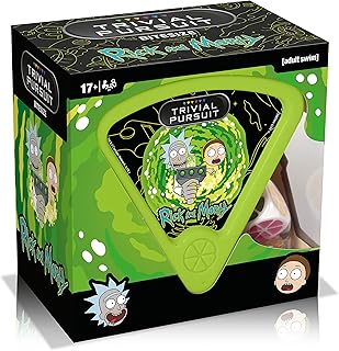 Winning Moves Rick and Morty Trivial Pursuit Game, 600 questions on the comical series, how well do you know Beth, Mr Meeseeks and categories including Frienemies and Wubba Lubba Dub-Dub, ages 17 plus