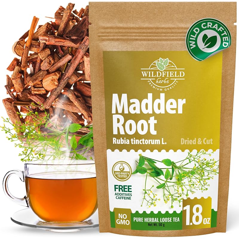 WILDFIELD HERBS Chá de raiz de ruiva seca (Rubia tinctorum) 50 g