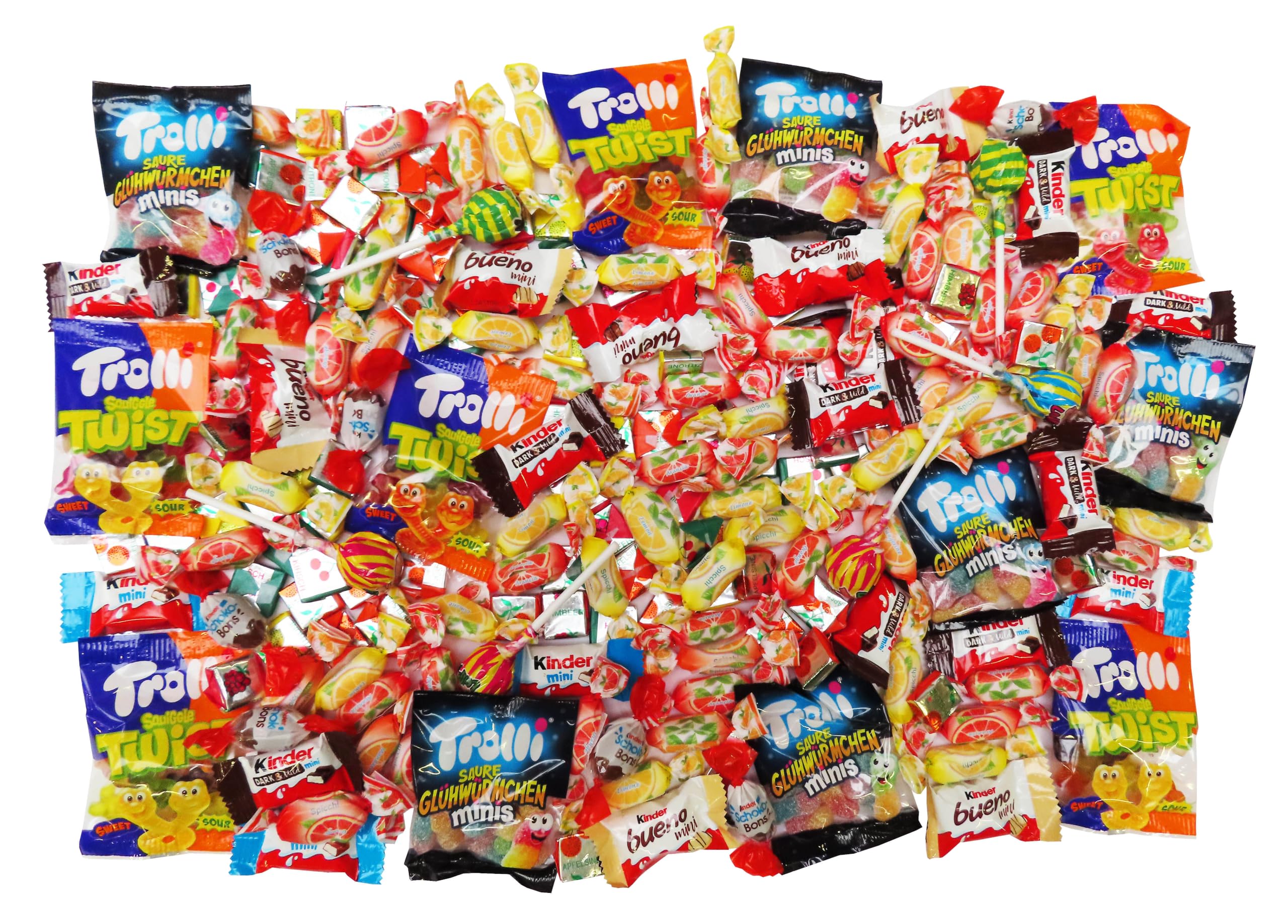 CAPTAIN PLAY Riempimento Pinata con Mix di Caramelle e Cioccolato - circa 210 Pezzi, 988g, con Coriandoli Pinata, Pinata Compleanno Bambina e Bambino