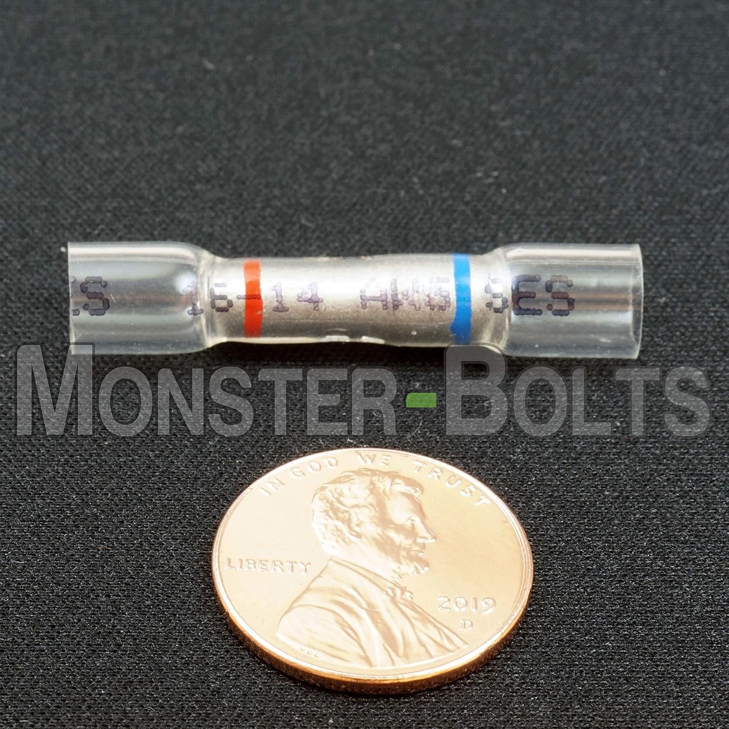 MonsterBolts - NSPA - Opti-Seal, Step Down Butt Connector, 22-18 AWG to 16-14 AWG, 50 Pack