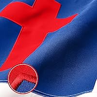 Vista 10 de G128 Bandera cristiana 1 x 1.5 pies Serie StormFlyer bordada de poliéster hilado de 220 GSM Bandera religiosa, diseño bordado