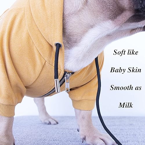 Miniatura 4 de iChoue Exclusiva ropa de lujo suave + Bulldog Francés, sudadera con capucha para perros medianos, Pug francés, Corgi inglés, Boston Terrier,