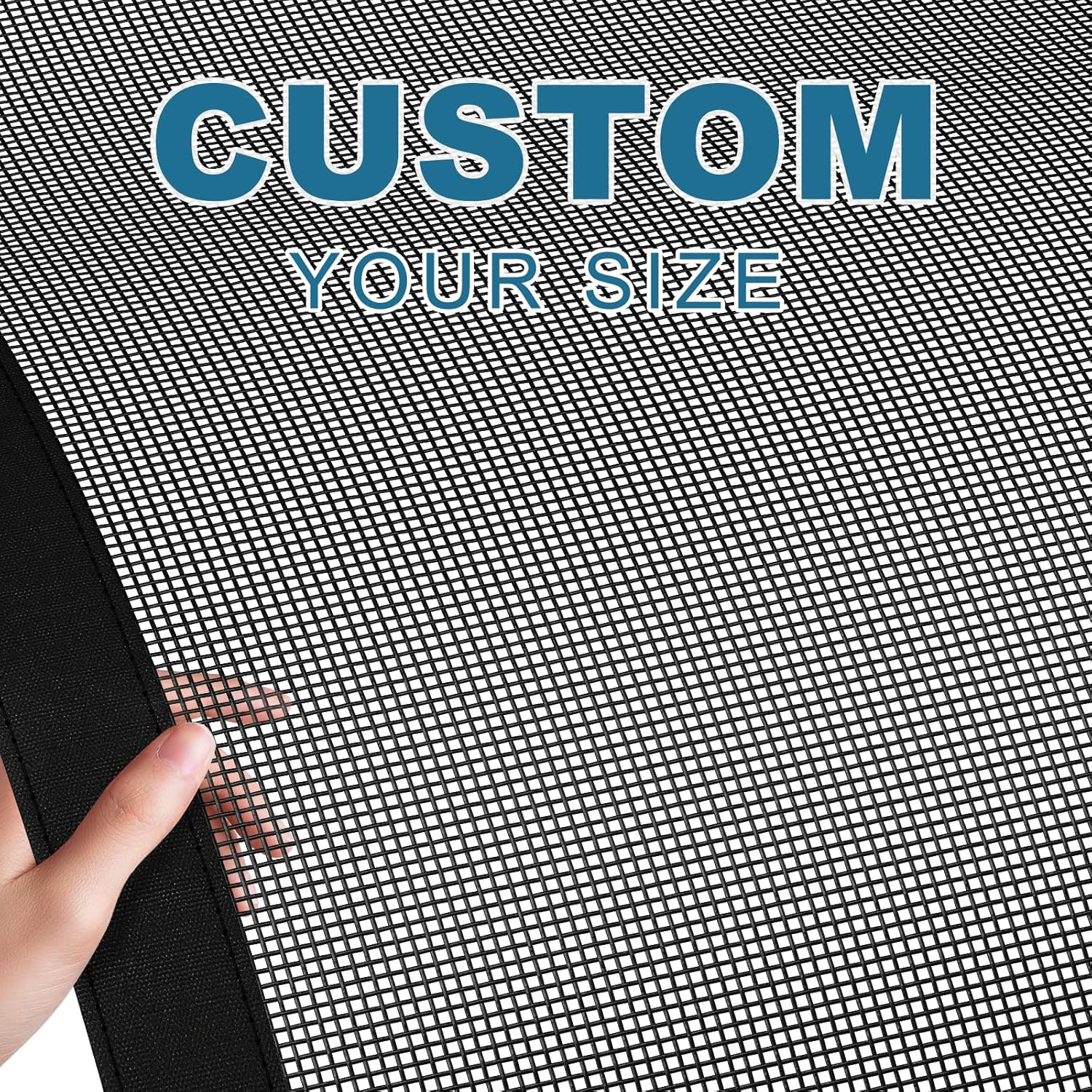 Customized Pet Proof Magnetic Screen Door Size Under 25" Width, Reinforced Thickened 220g/m² Heavy Duty Mesh, Prevent Dogs Cats Scratch for Small Narrow Door