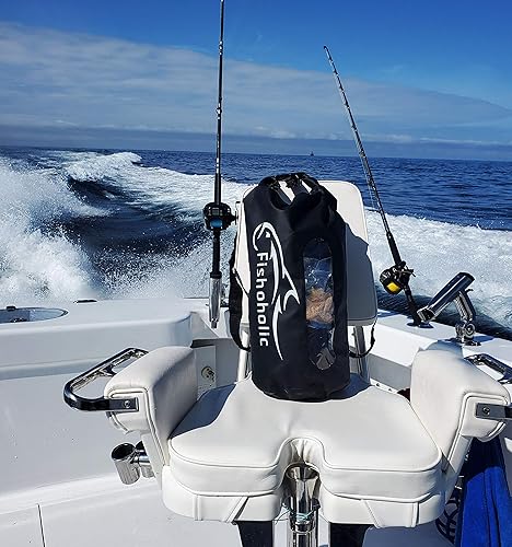 Miniatura 4 de Fishoholic Dry Bag - Bolsas impermeables para engranajes  Caja fuerte para fallos, hecha resistente y duradera para kayak, barco, pesca, senderismo,