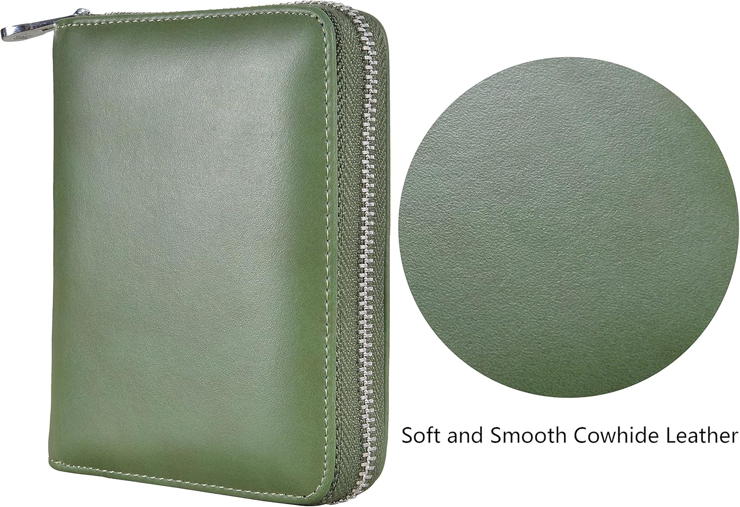 Easyoulife Genuine Leather Credit Card Holder Case RFID Travel Passport Wallet - Image 2