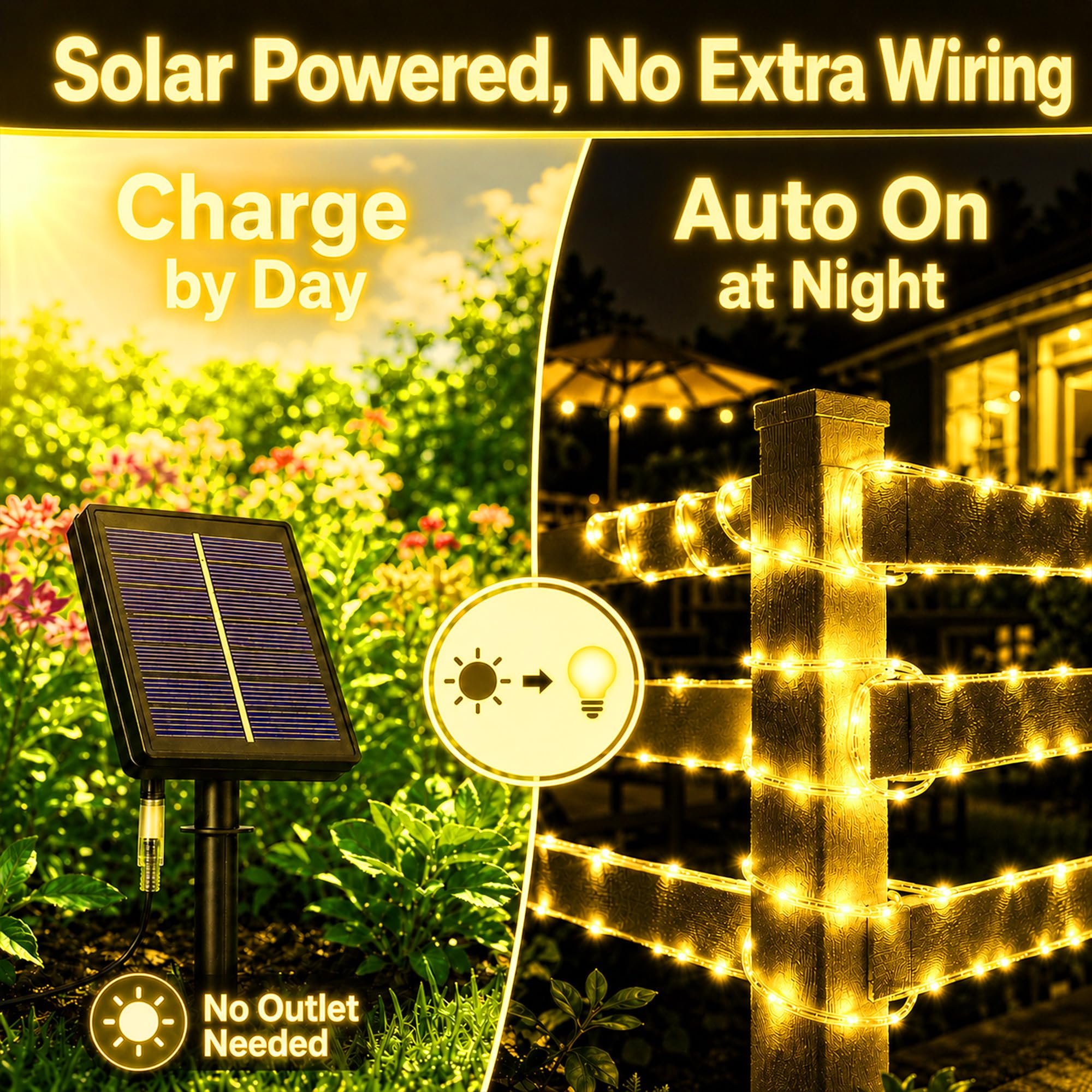 Luce a corda solare 39FT 100LED IP65 impermeabile all'aperto LED di rame fata stringa tubo luci per feste giardino cortile casa matrimonio natale Halloween festa albero decorazione illuminazione