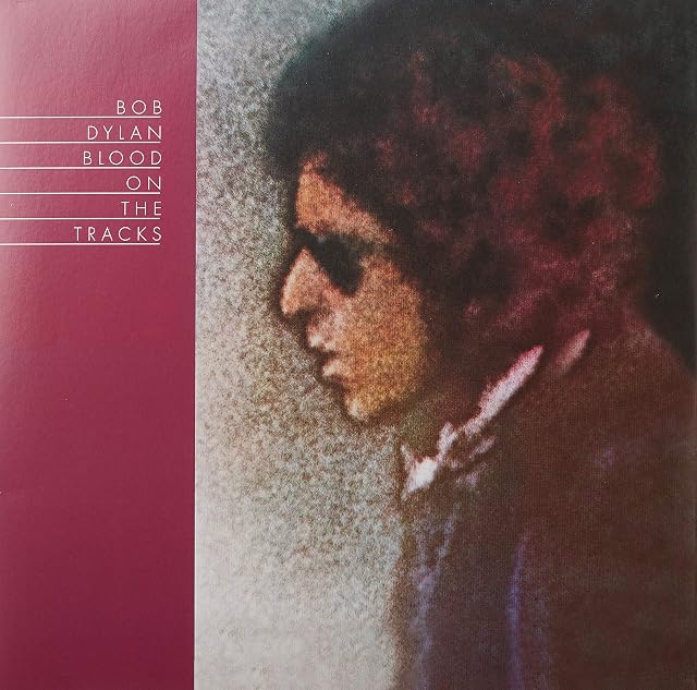 Blood On The Tracks por Bob Dylan, capa do álbum