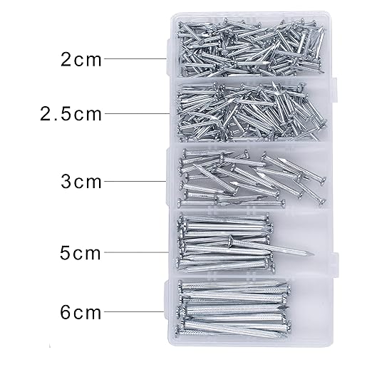 DIY Nail Kit | 220pc Assorted Steel Nails for Wood, Concrete & Drywall