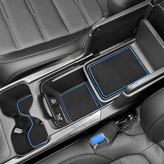 for Honda CR-V CRV Accessories 2020 2021 2022 Cup Holder Insert Center Console Liner Trim Door Packet Mats Non-Slip Anti Dust Premium Custom Interior 20PC Set (Blue Trim)