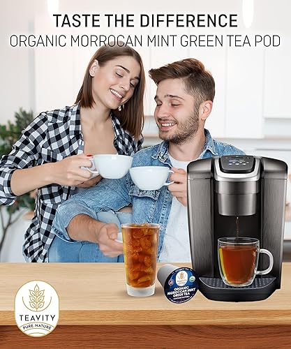 Miniatura 2 de Teavity - Cápsulas de té verde y menta marroquí orgánico para Keurig, té sin dulce con cafeína para preparación de taza K (36 cápsulas de té)