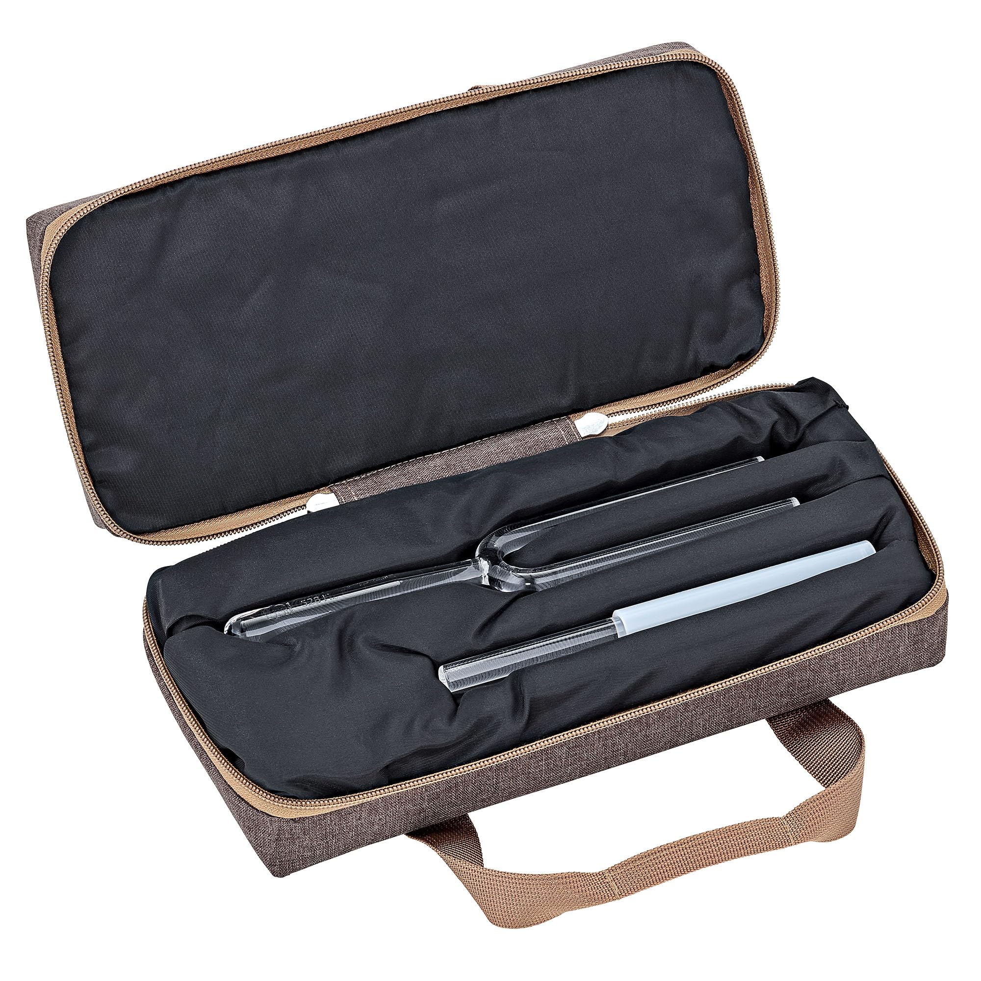 Sonic Energy Solfeggio Kristall Stimmgabel, 417 Hz (SOLCTF417) | Ton Gis4, 23 cm lang, 10 mm Durchmesser, 74 g, inkl. Tragetasche und Schlägel, Edelstein (Quarz)
