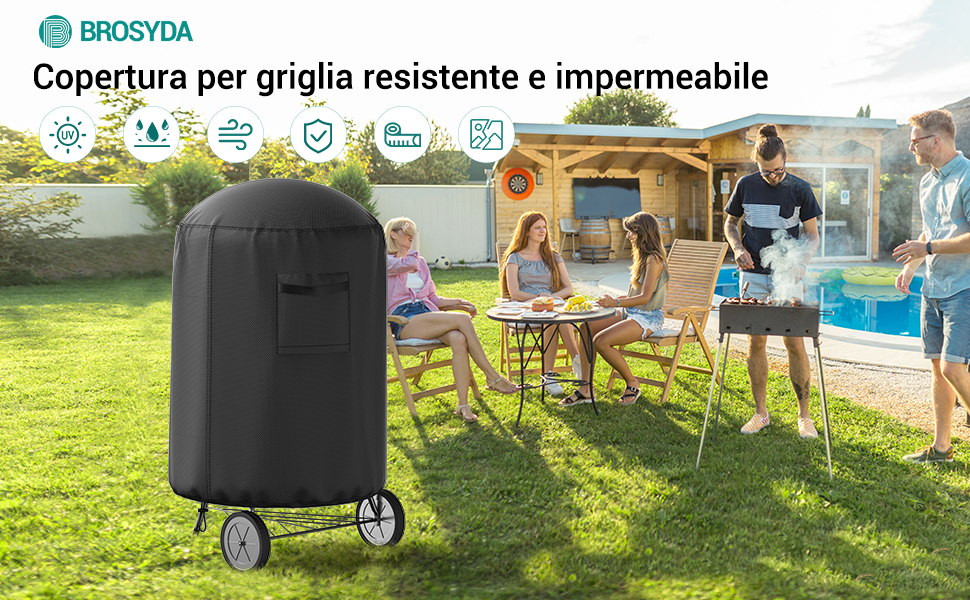 Copertura Barbecue Impermeabile UIOK - Telo Oxford 420D Per Grill Fino A 147x122cm - Foto 8