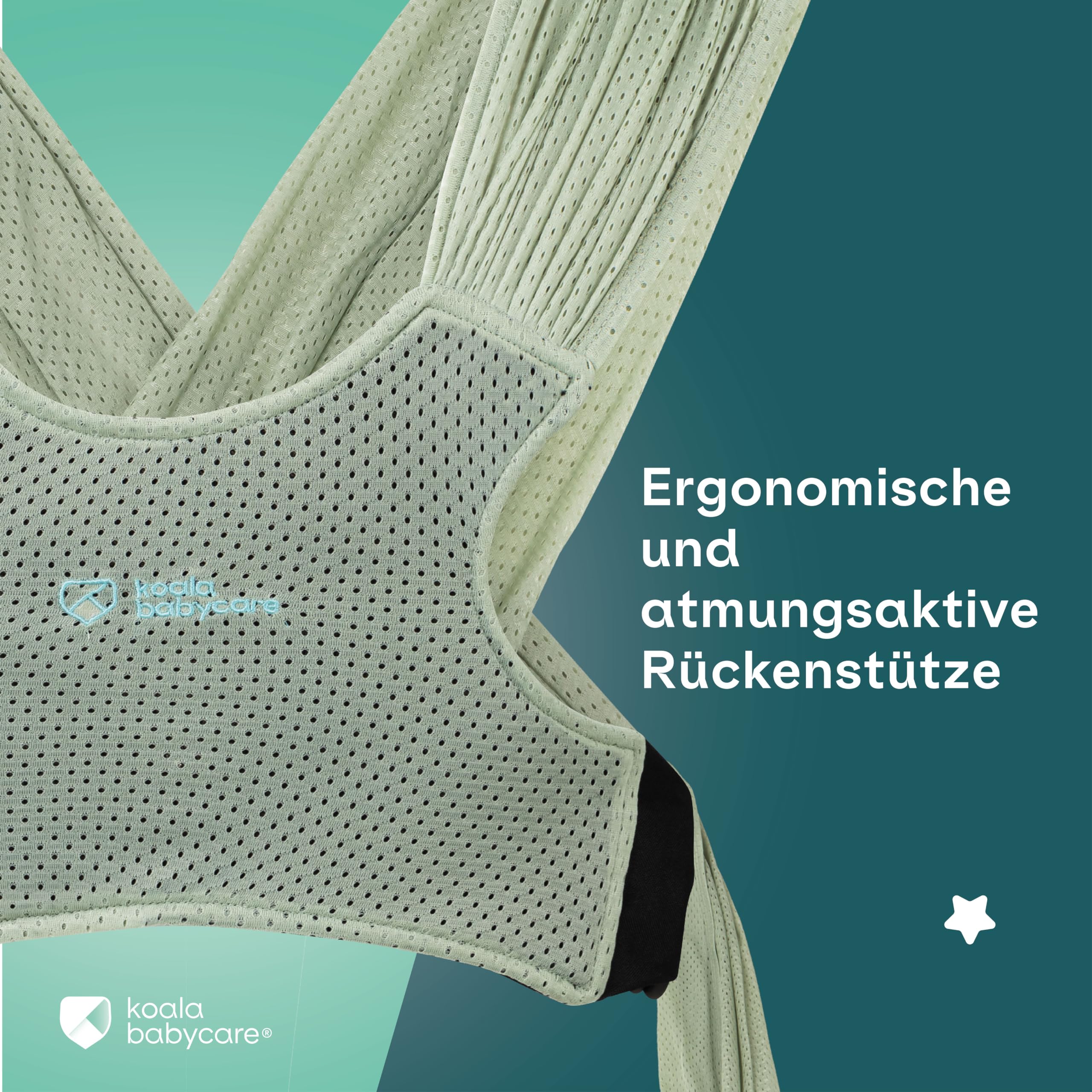 Koala Babycare Tragetuch Baby Neugeborene Sommer | Babytragetuch in Mesh für Baby bis 9kg | Wasser‑Sling für Strand, Pool, Dusche | Schnell trocknend, verstellbar, kompakt