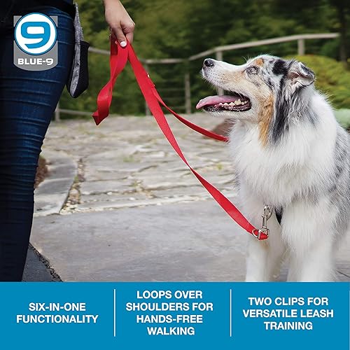 Miniatura 3 de Blue-9 Correa multifunción manos libres para perro, doble accesorio de 6 pies, correa ajustable para obediencia, correr y entrenamiento de agilidad,