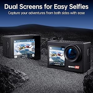 Action Camera 4K 60FPS with Touch Screen 20MP Waterproof Camera Underwater 131FT with EIS for Snorkeling Helmet Bike 170 Wide Angle Remote WiFi 5XZoom