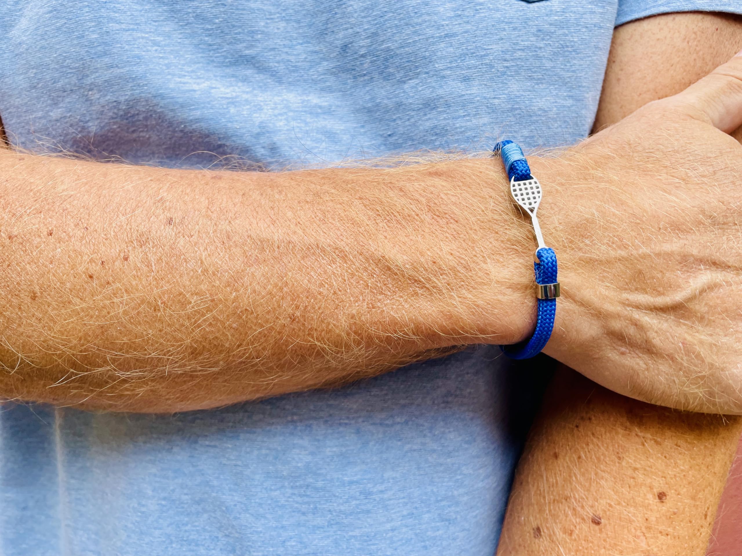 Aloha Bracciale Tennis Racchetta Idea regalo Uomo Donna Cordino Regolabile Acciaio