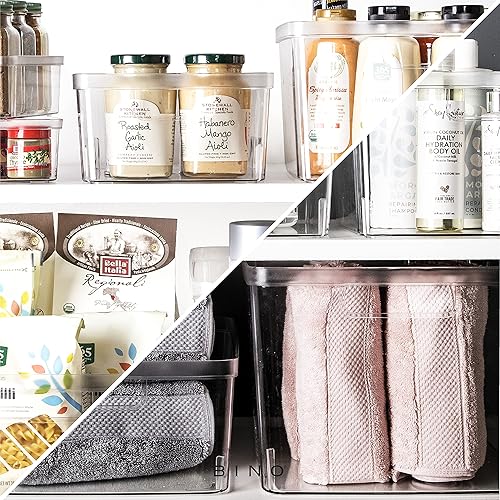 Miniatura 5 de BINO  Contenedores de almacenamiento de plástico, XS  paquete de 30  The LUCID Collection  Contenedores organizadores multiuso  Asas integradas  Sin