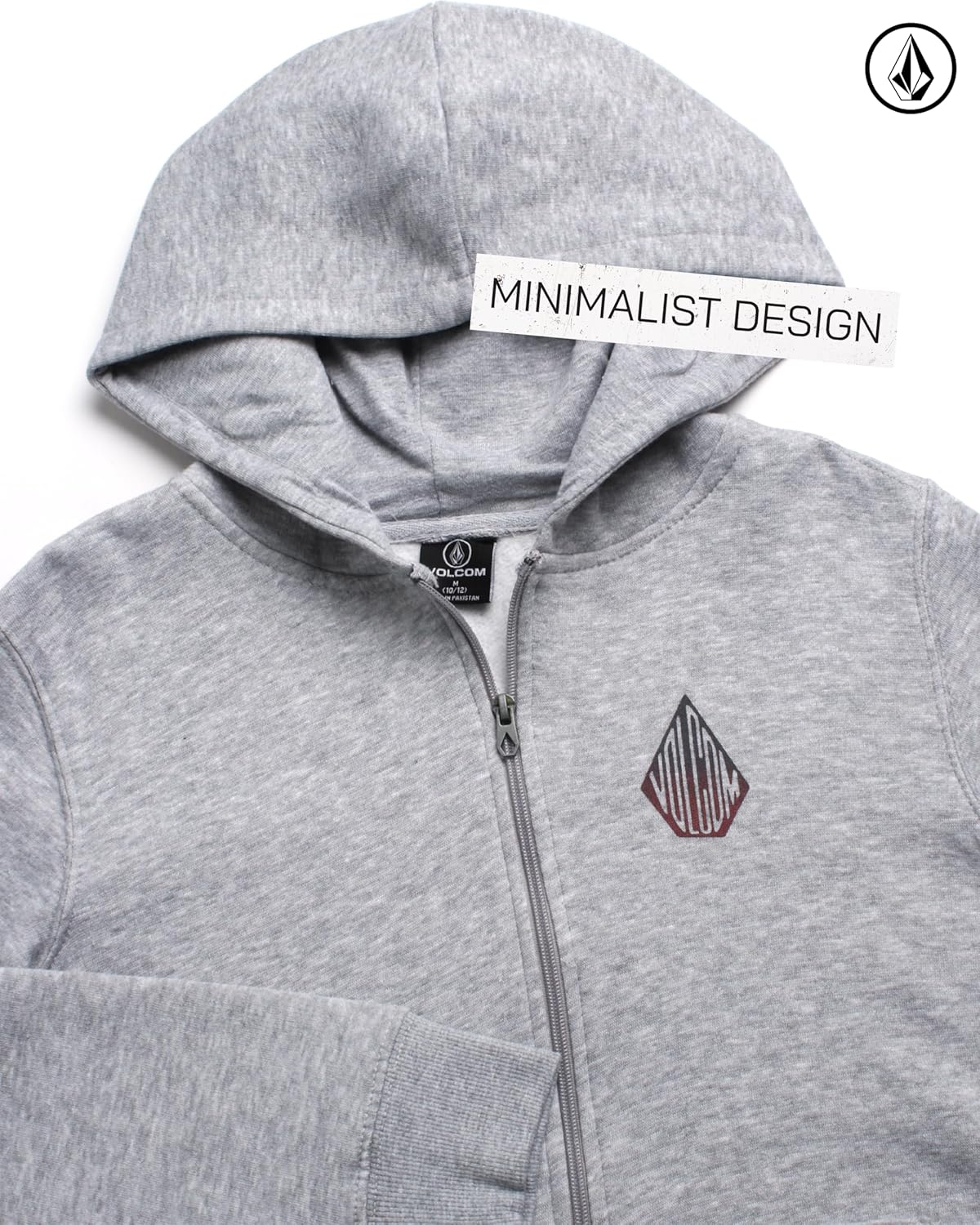 Volcom Boys Hoodie - Fleece Full Zip Up Hoodie Sweatshirt with Back Graphic - Stylish Hooded Sweatshirt for Boys (8-16) - Image 3