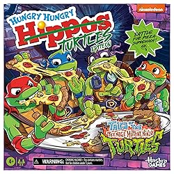 Hungry Hungry Hippos: Teenage Mutant Ninja Turtles Edition Game | Ages 4 and Up | 2 to 4 Players | Kids Board Games | Gifts for Preschoolers (Amazon Exclusive)
