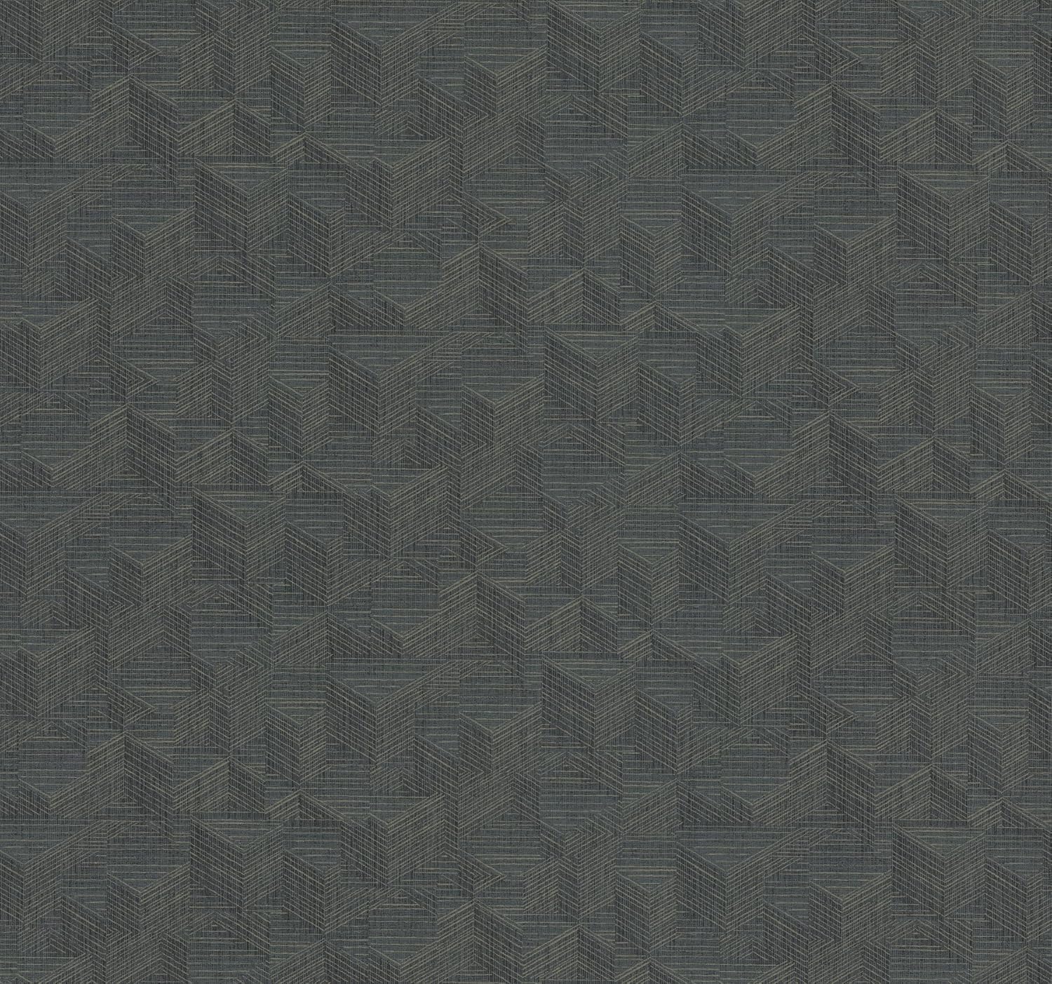 Brewster Home Fashions Naila Denim Geo Weave Wallpaper, 4181-4758