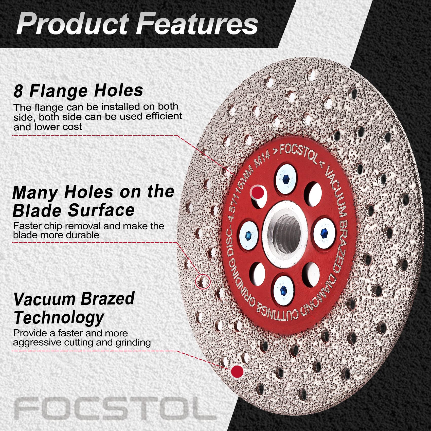 FOCSTOL Diamond Cutting Grinding Disc 115mm - Image 3