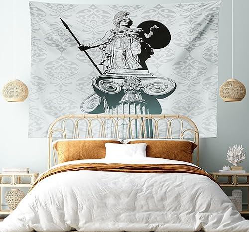 Miniatura 40 de Ambesonne Tapiz vintage, detalles de relojes mecánicos, diseño steampunk, diseño steampunk, para colgar en la pared para dormitorio, sala de estar,