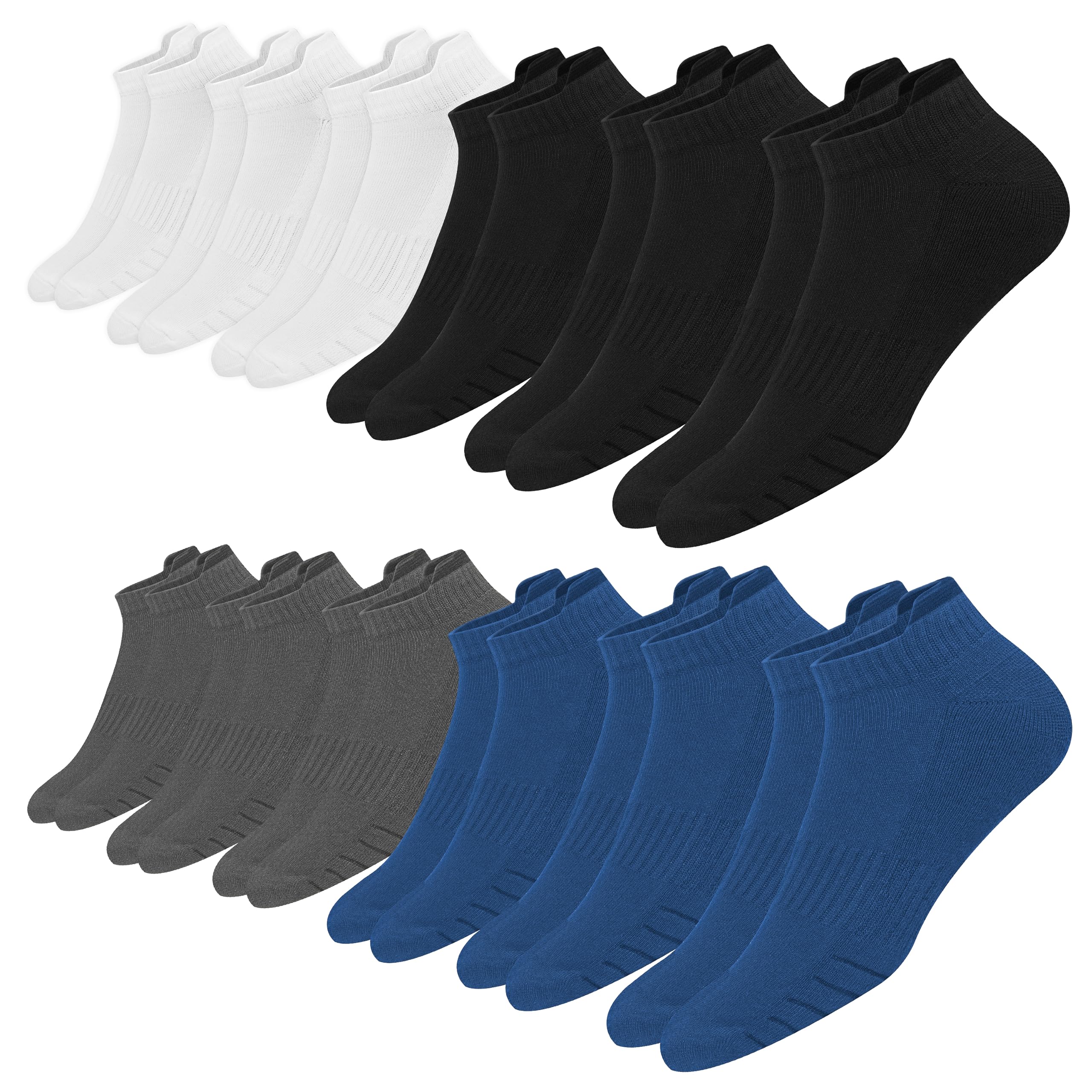 KOPNHAGN 12P calze uomo corti estivi spugna calzini corte donna running sportivi, 12 paia