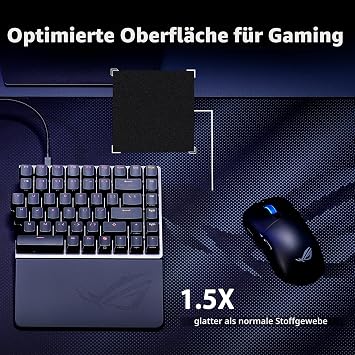 ASUS ROG Sheath II XXL Gaming-Mauspad (900 x 400 mm großes Mousepad kühlendes Gewebe optimierte Oberfläche für Esport und Gaming ausfransungssichere flach genähte Kanten Schwarz)