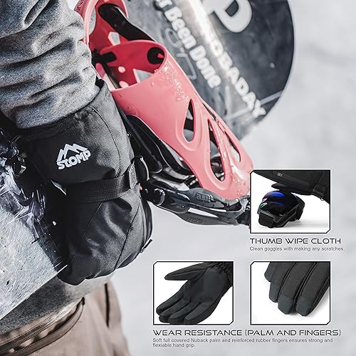 Miniatura 5 de Guantes impermeables para esquínieve de invierno cálidos 3M Thinsulate Snowboard Snowmobile Guantes para clima frío