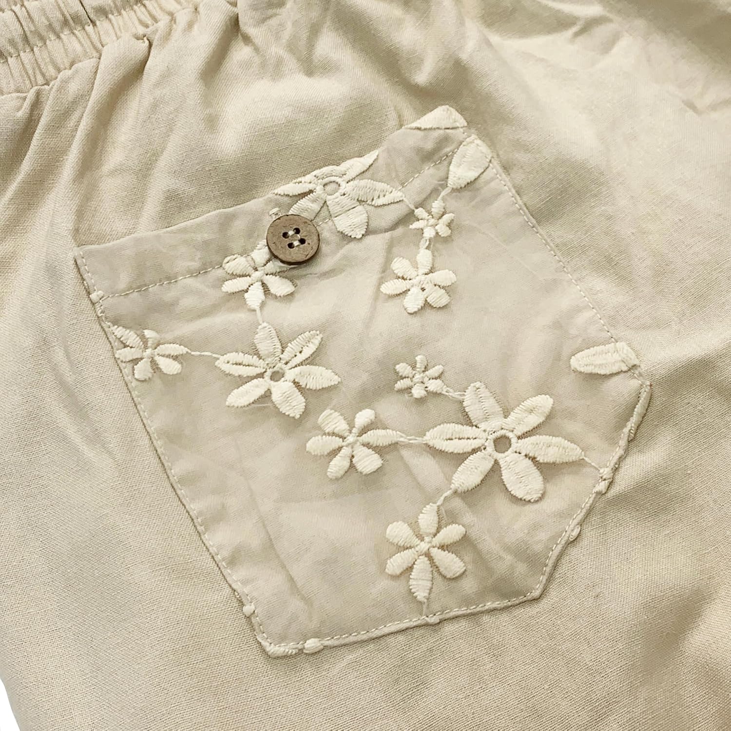 Women Linen Pants Summer 2026 High Waist Comfy Gauze Slacks Lightweight Casual Loose Trousers with Pockets - Image 5