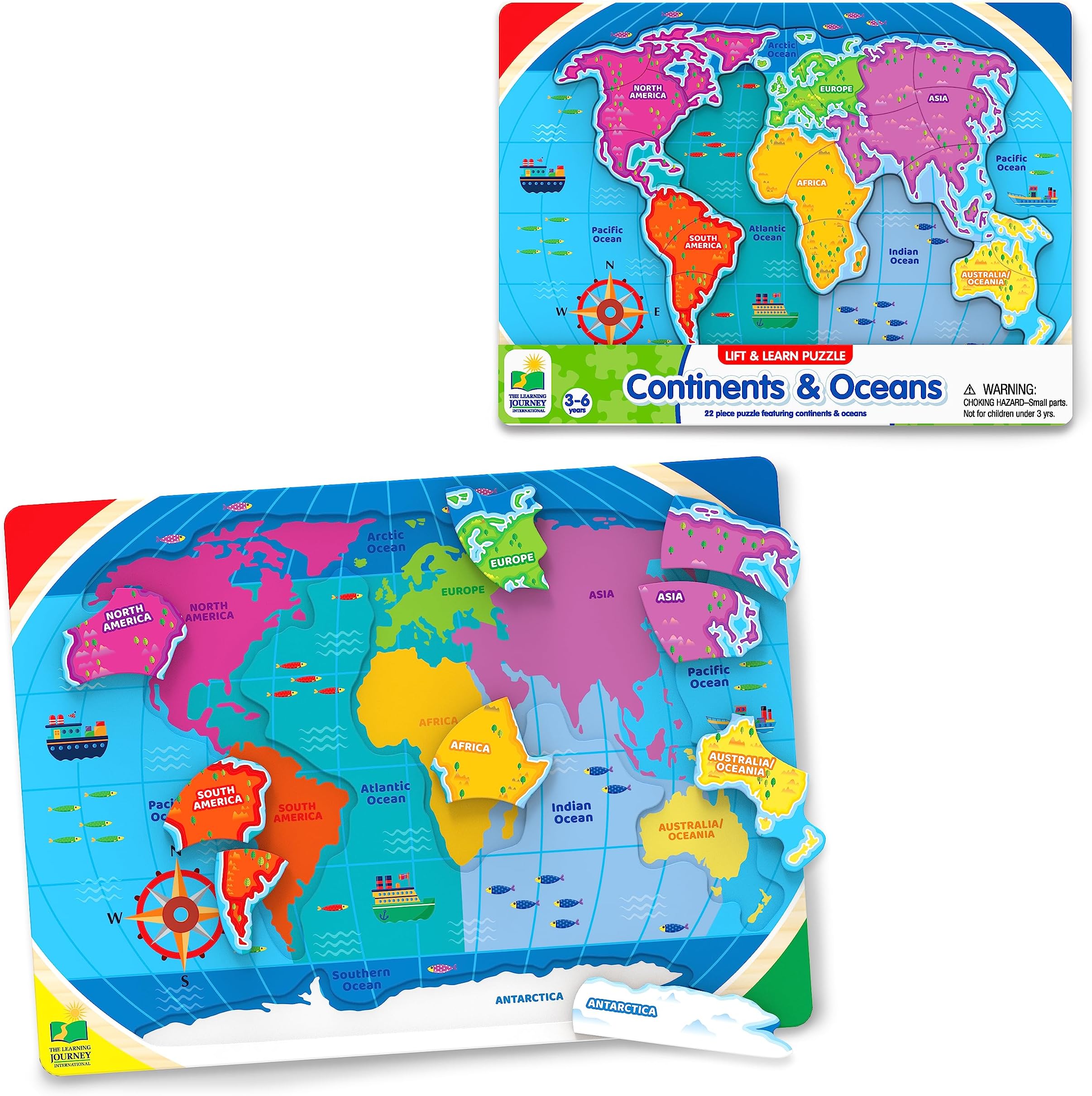 Lift & Learn - Continents & Oceans