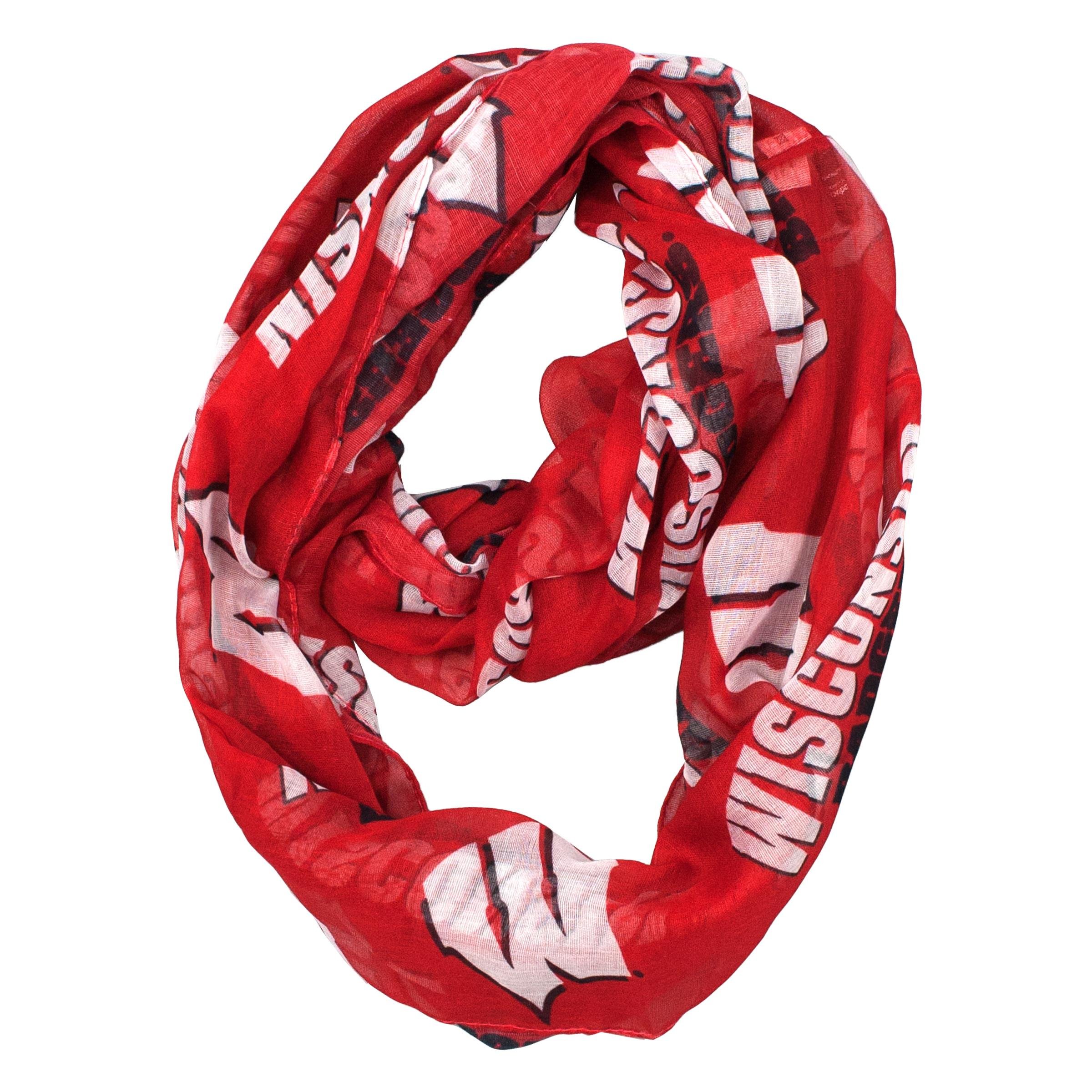 Little Earth Productions Littlearth Wisconsin Badgers NCAA Sheer Infinity Scarf