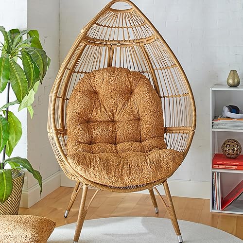 Miniatura 2 de Cojín para silla Huevo, 44 in x 27 in x 4 in, Zazzle Camel