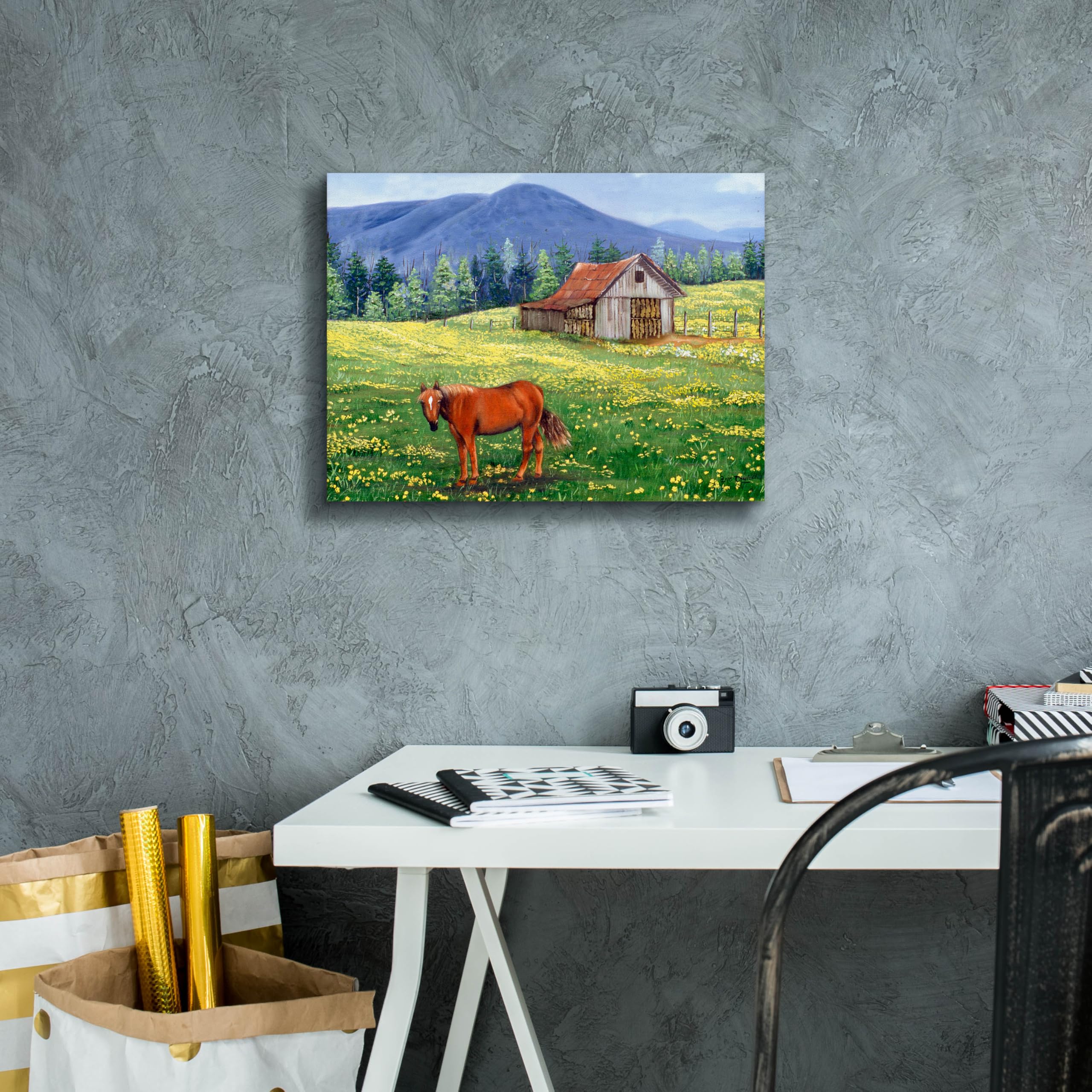 Amazon.com: Epic Graffiti 'The Tobacco Barn' by Arie Reinhardt Taylor,  Canvas Wall Art, 16