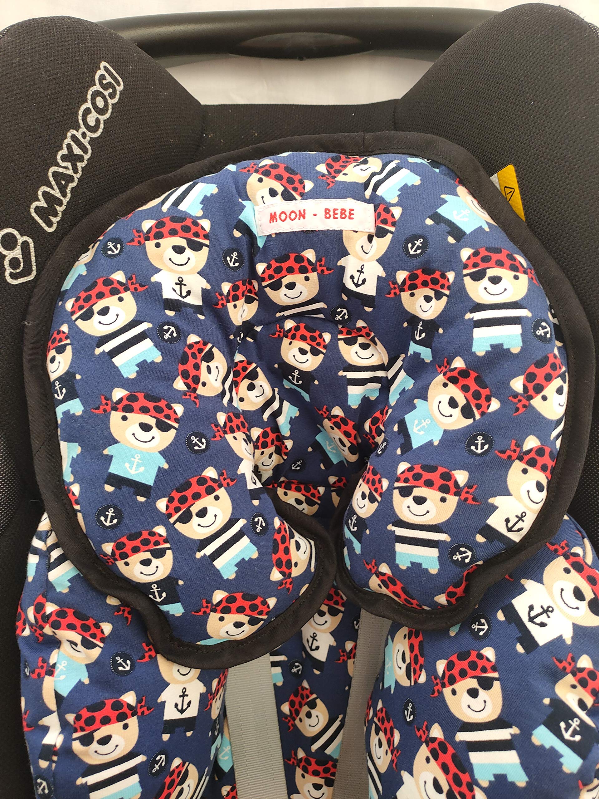 moon-bebe MaxiCosi, riduttore anallergico universale, PEBBLE Seggiolino auto e passeggino (Blu)
