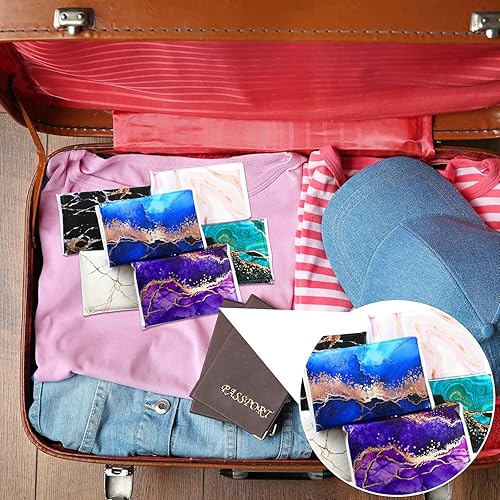 Miniatura 99 de Paquete de 24 pañuelos de tamaño de viaje, paquete delgado de 3 capas, tamaño cartera, pañuelos de bolsillo para viajes, bodas, fiestas, 6 estilos