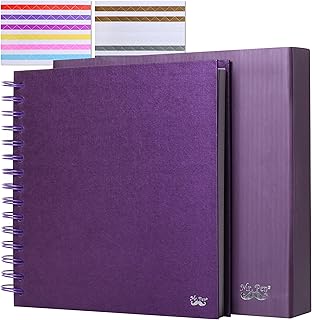 Mr. Pen Scrapbook Photo Album with 400pcs Corner Stickers, 8x8 Inch, 80 Blank Pages