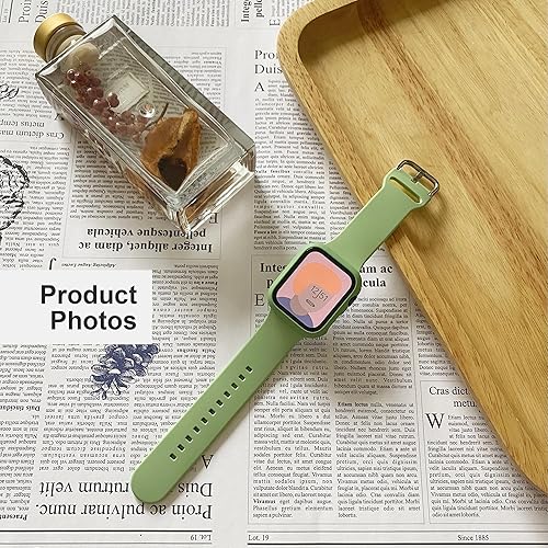 Vista 55 de Correa de silicona deportiva y funda con protector de pantalla para Apple Watch Series 11, Series 10, Series 9, Series 8, Series 7, Series 6 SE