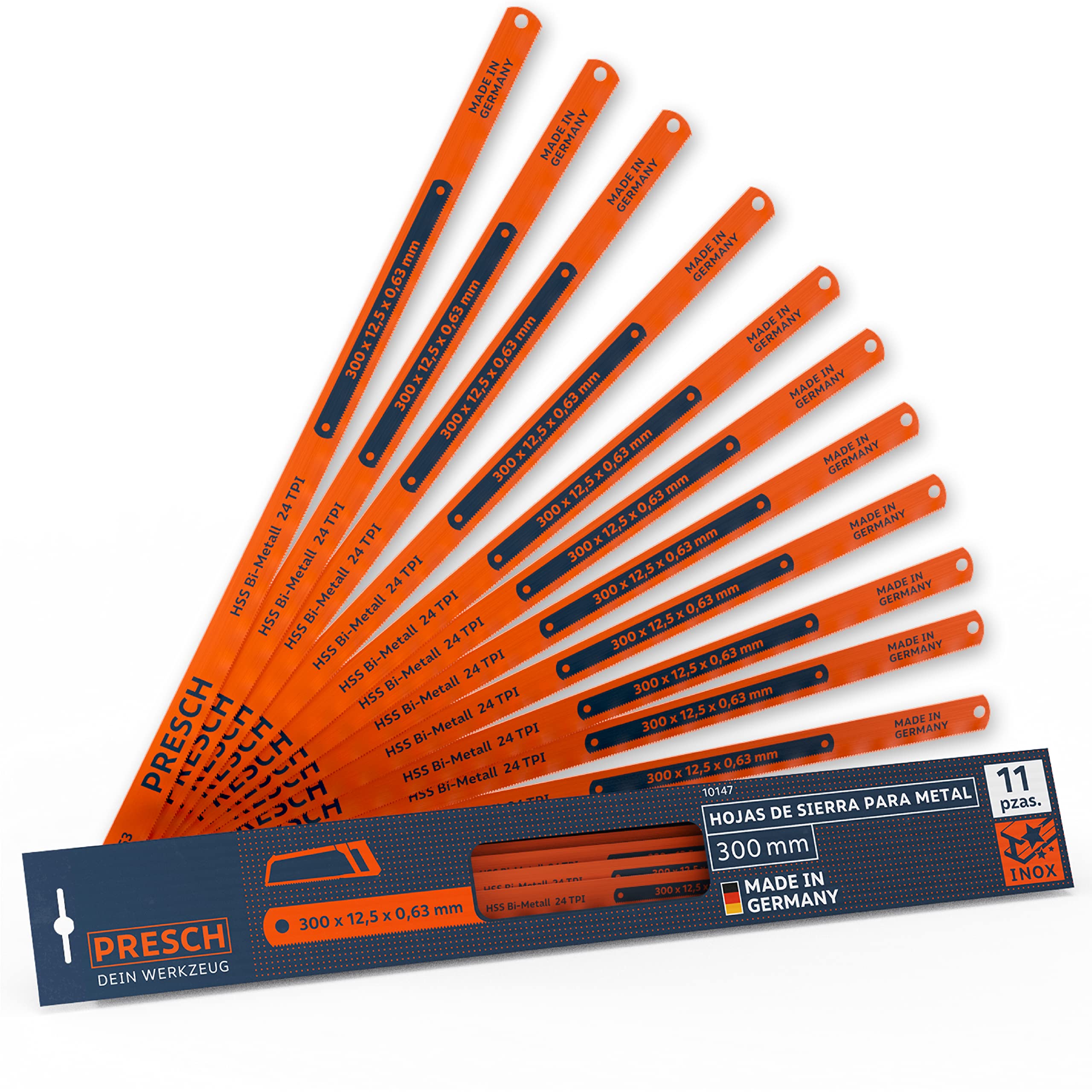 Presch Metal saw blade 300 mm 11pcs - Metal saw blade for 300mm manual saws - For non-ferrous metals (copper), stainless steels